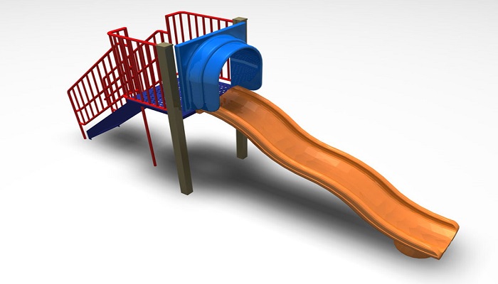 FRP Wave Slide With Round