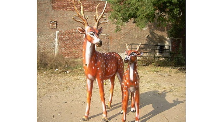 Orange And White FRP Deer